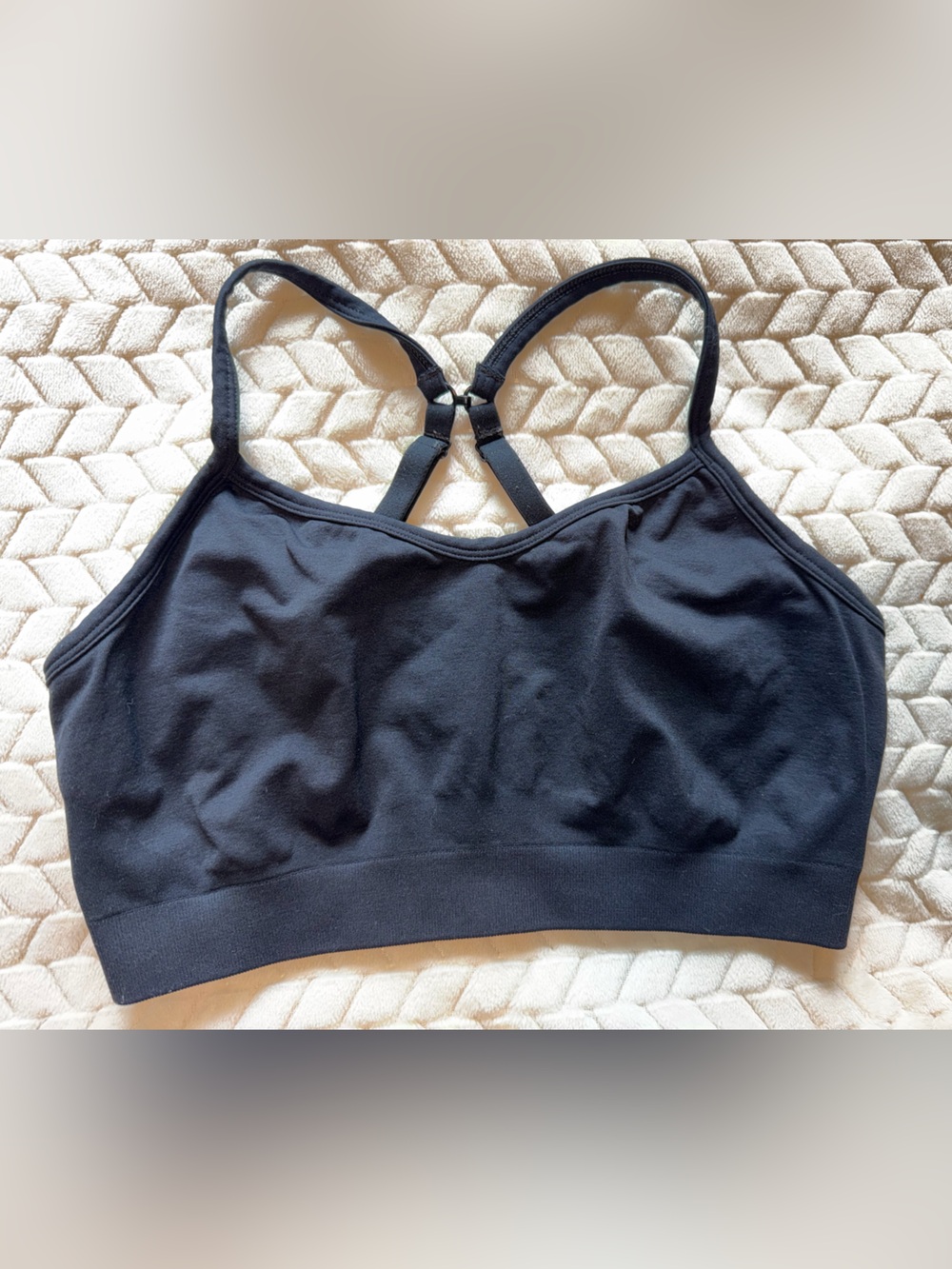 Athleta Sports Bra Adjustable Black Size Small